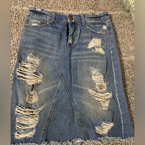 Free People denim skirt